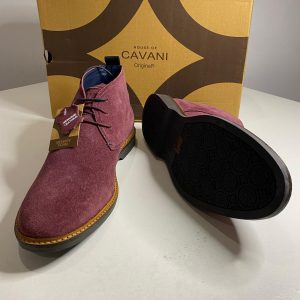 Cavani Burgundy Leather Suede Desert Boot.